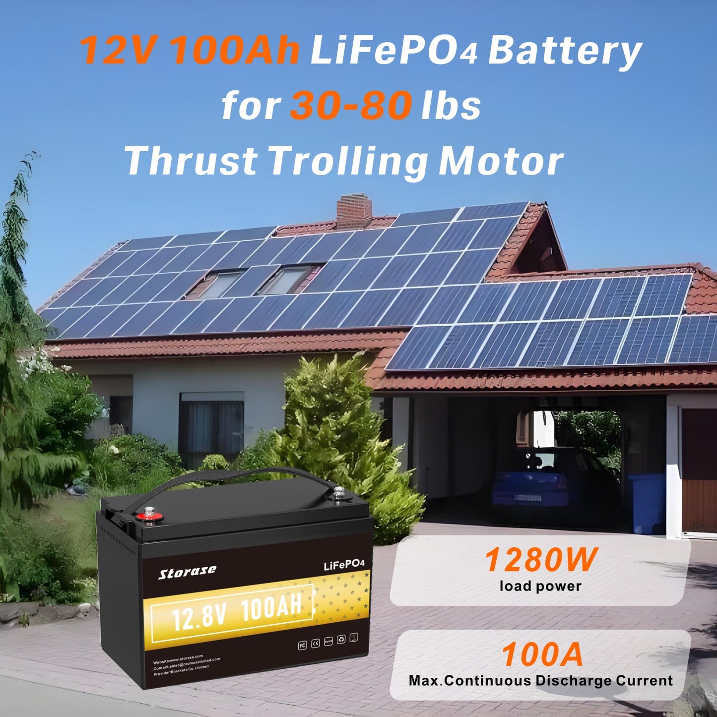 12V 100Ah LiFePO4 Lithium Battery