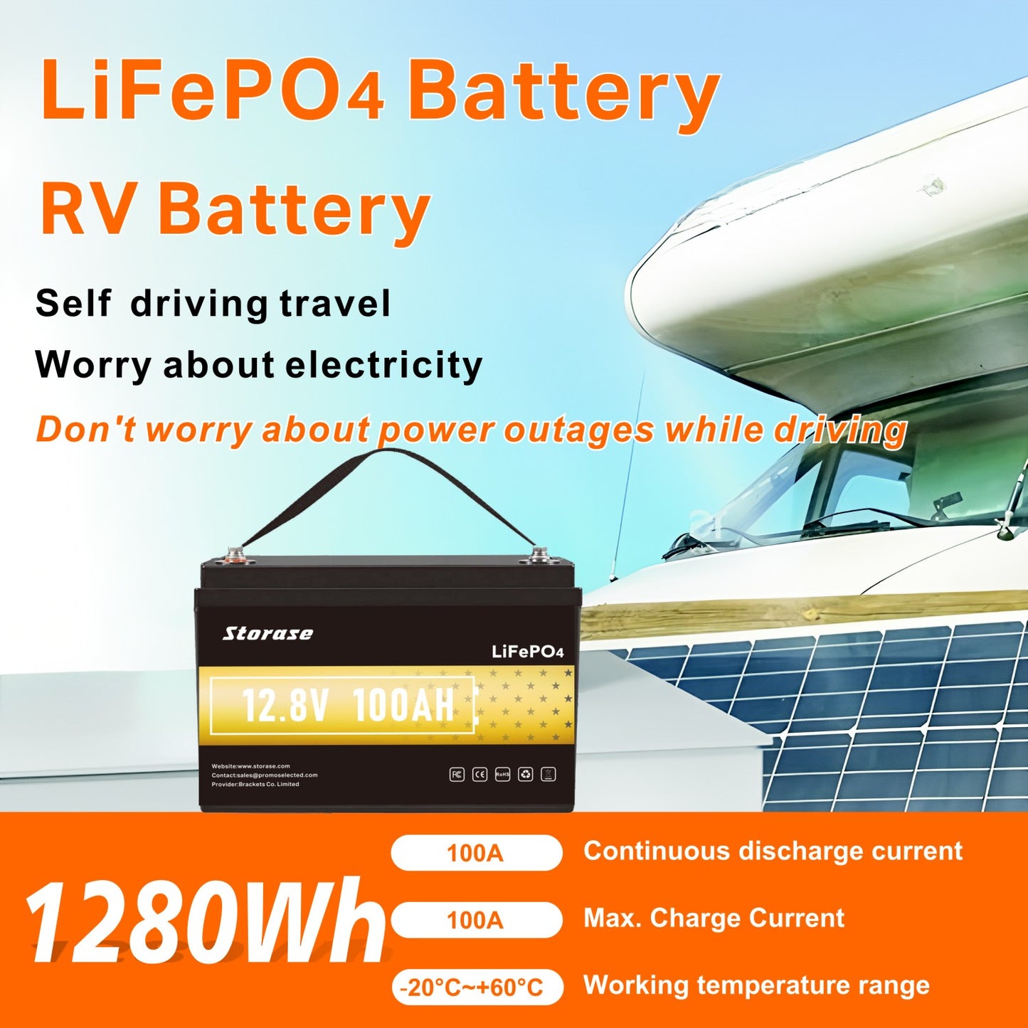 12V 100Ah LiFePO4 Lithium Battery