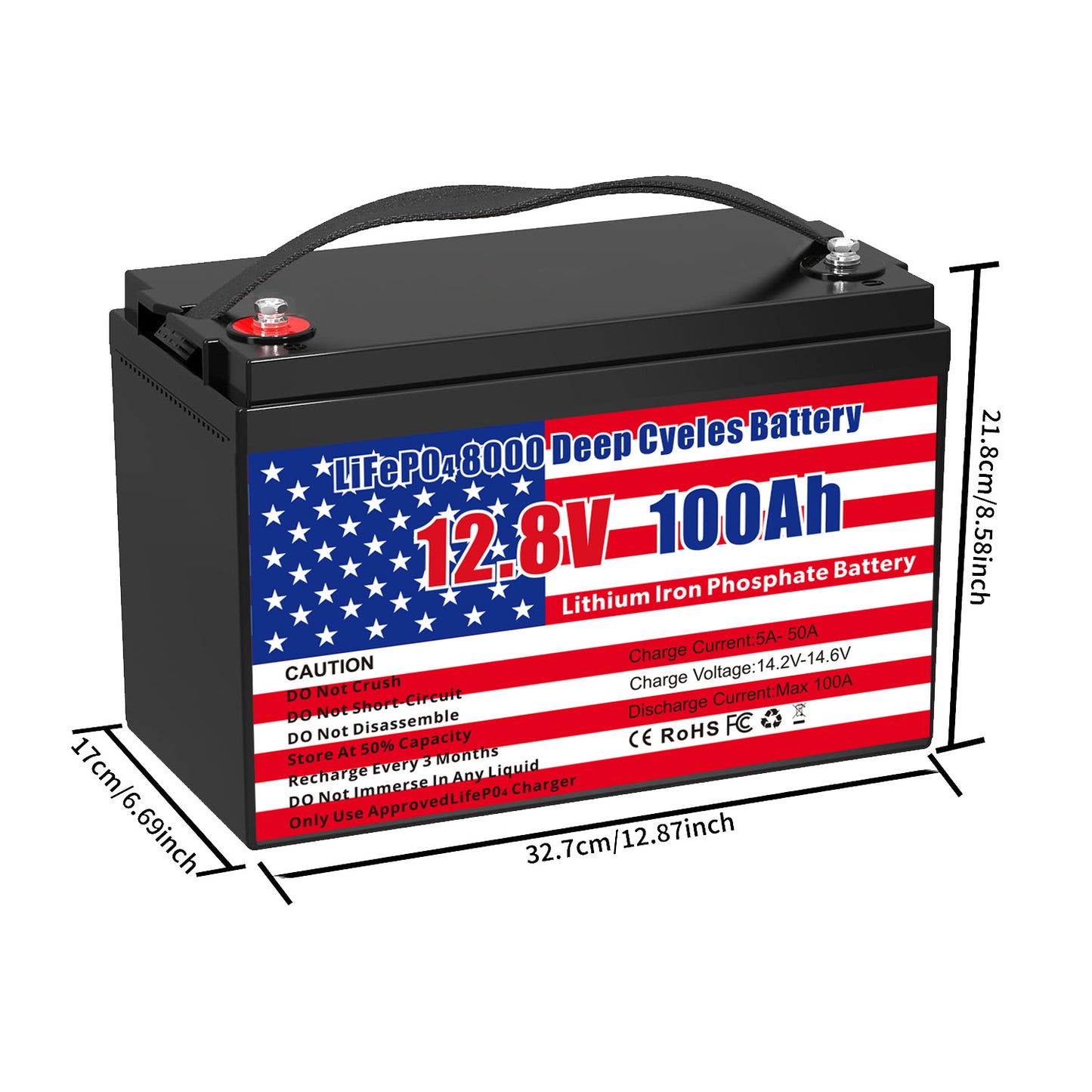 12V 100Ah LiFePO4 Lithium Battery Pro