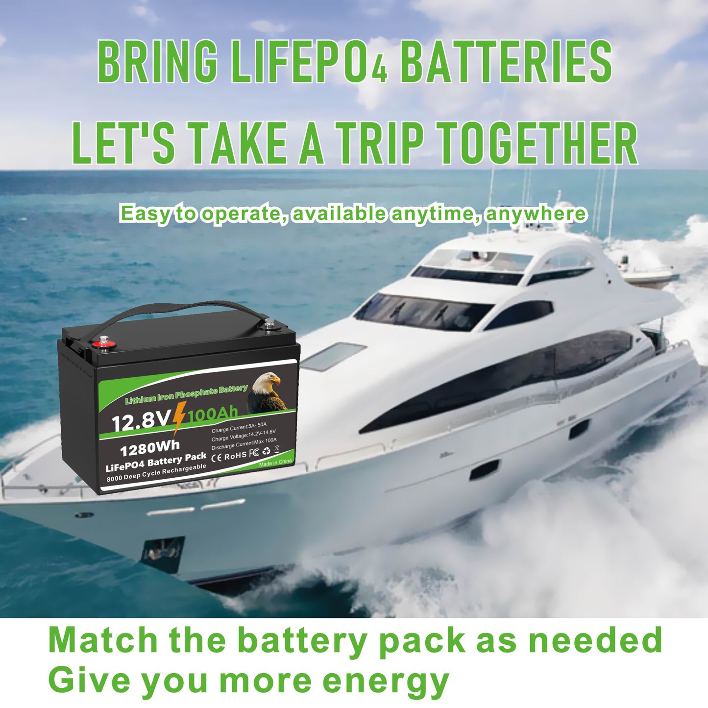 12V 100Ah LiFePO4 Lithium Battery Pro Max