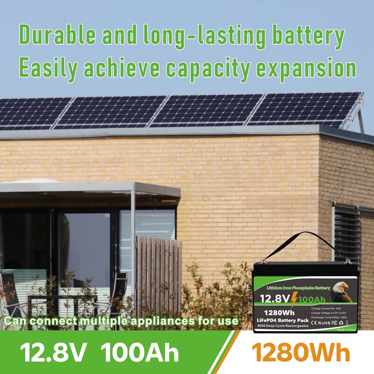 12V 100Ah LiFePO4 Lithium Battery Pro Max