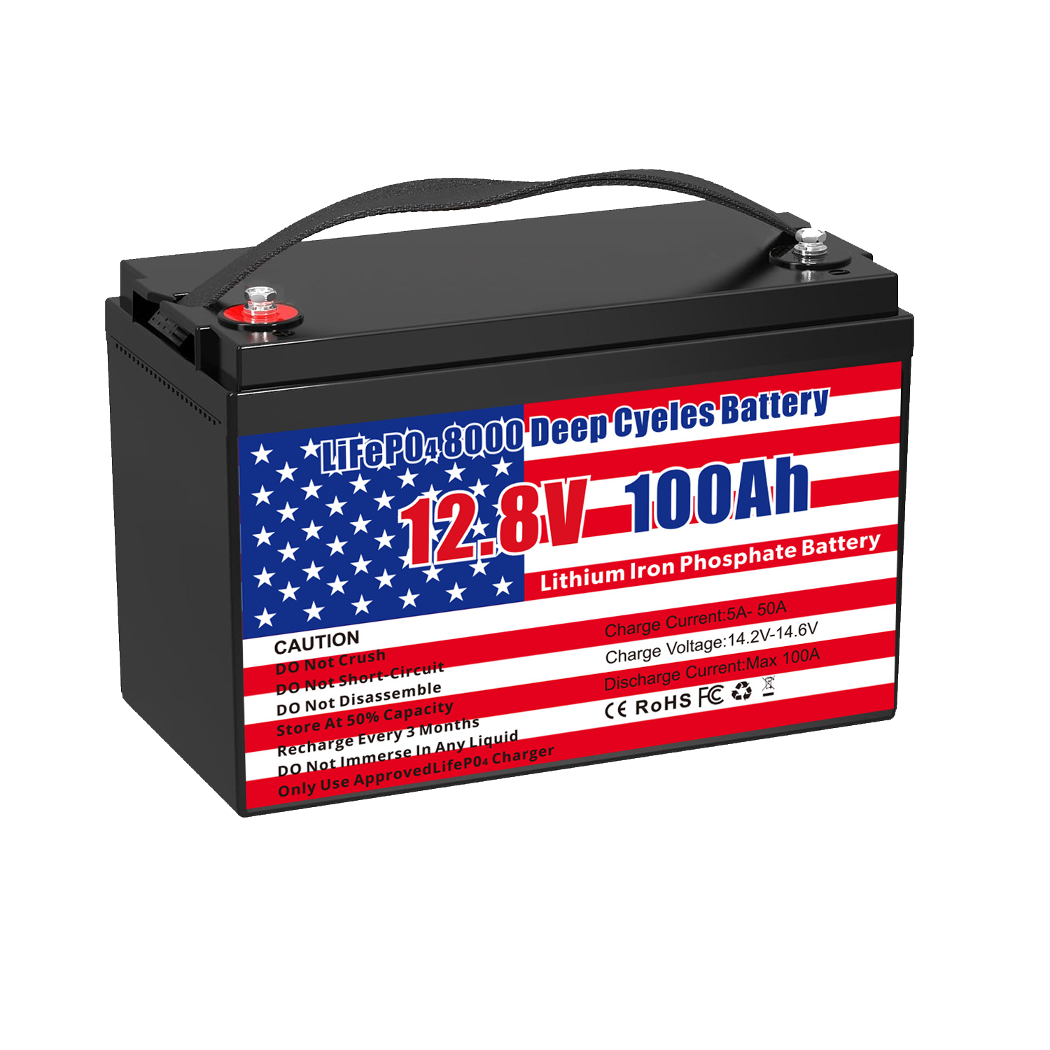 12V 100Ah 1280WH Idea for RV&Camping