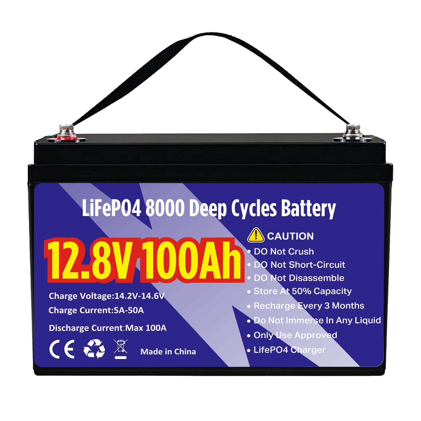 12V 100Ah 8000+ Cycle Times