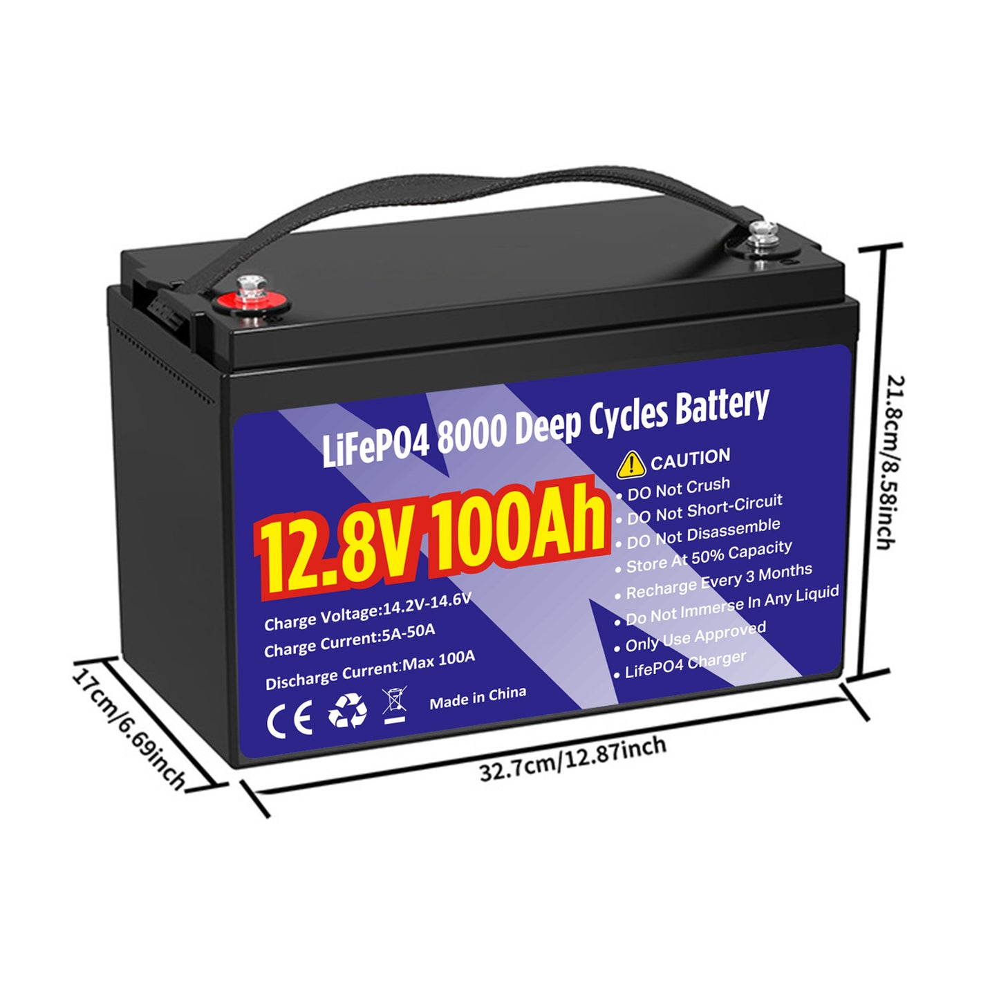 12V 100Ah 8000+ Cycle Times