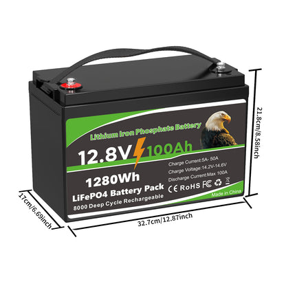 12V 100Ah LiFePO4 Lithium Battery Pro Max