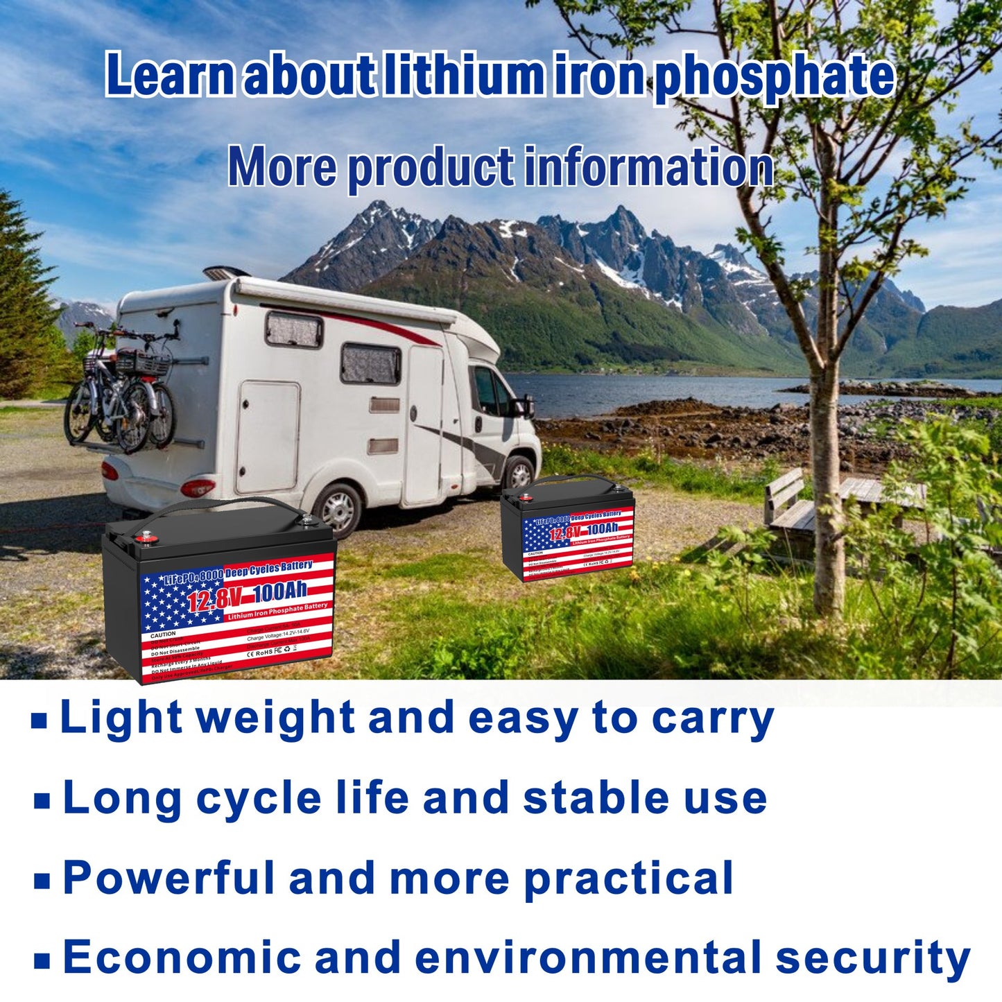 12V 100Ah LiFePO4 Lithium Battery Pro