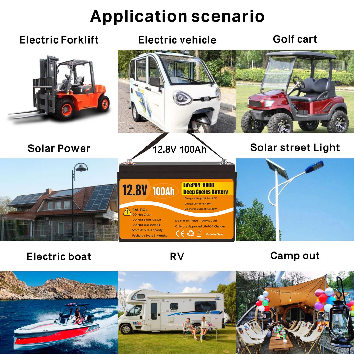 12V 100Ah for Home Solar System