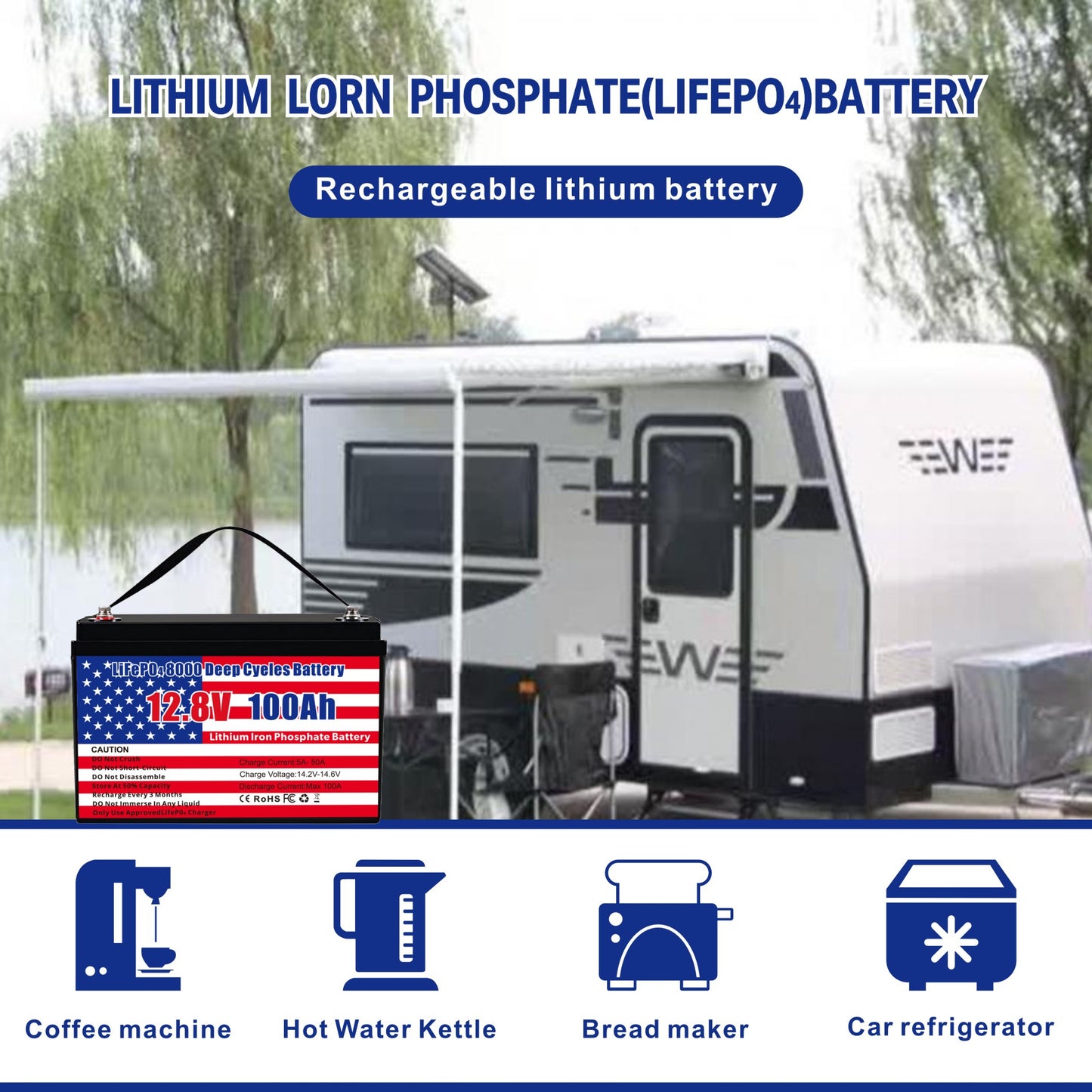 12V 100Ah LiFePO4 Lithium Battery Pro