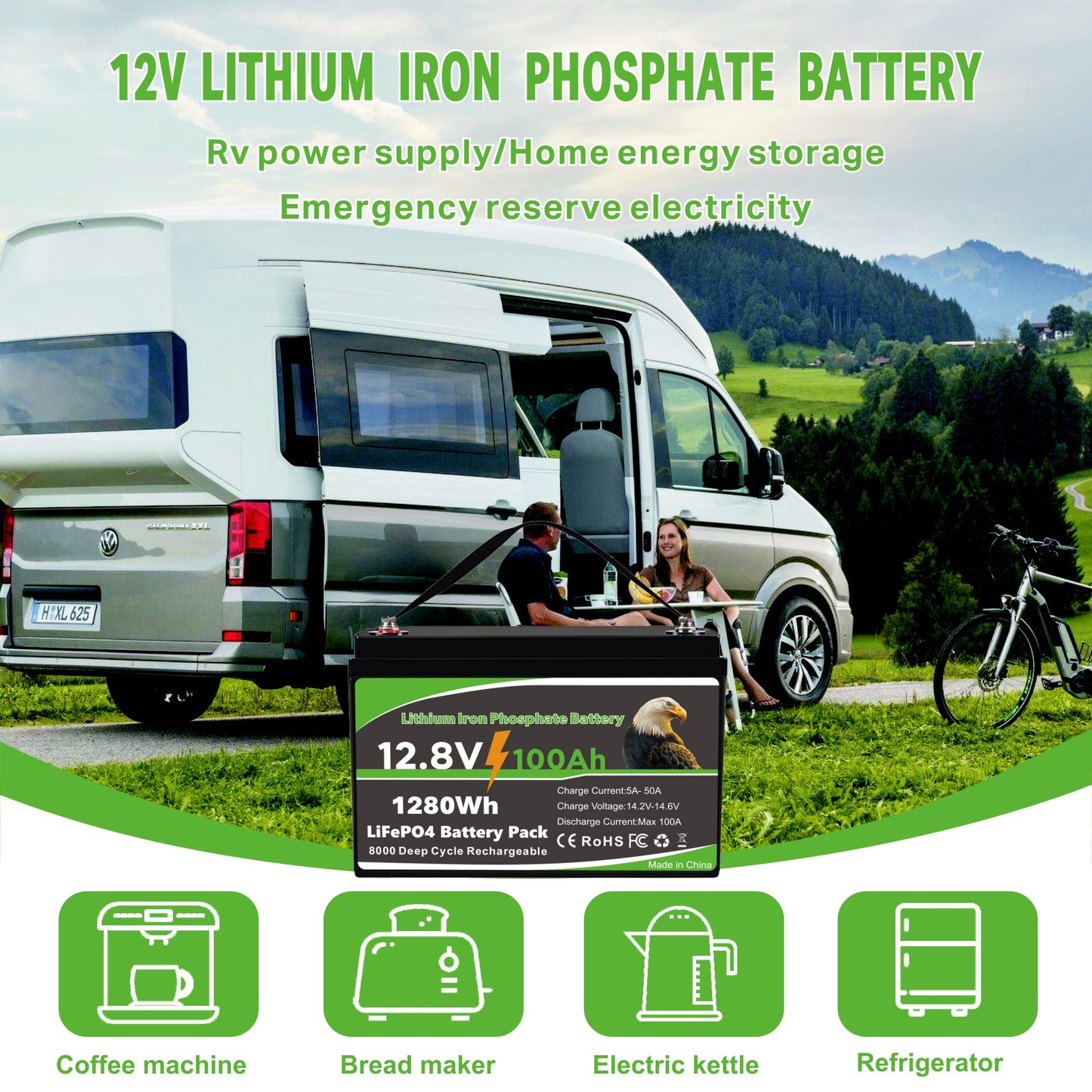 12V 100Ah LiFePO4 Lithium Battery Pro Max