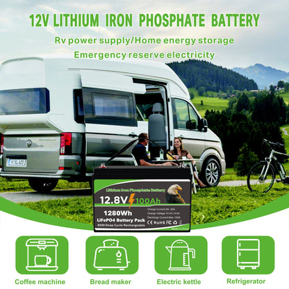 12V 100Ah LiFePO4 Lithium Battery Pro Max