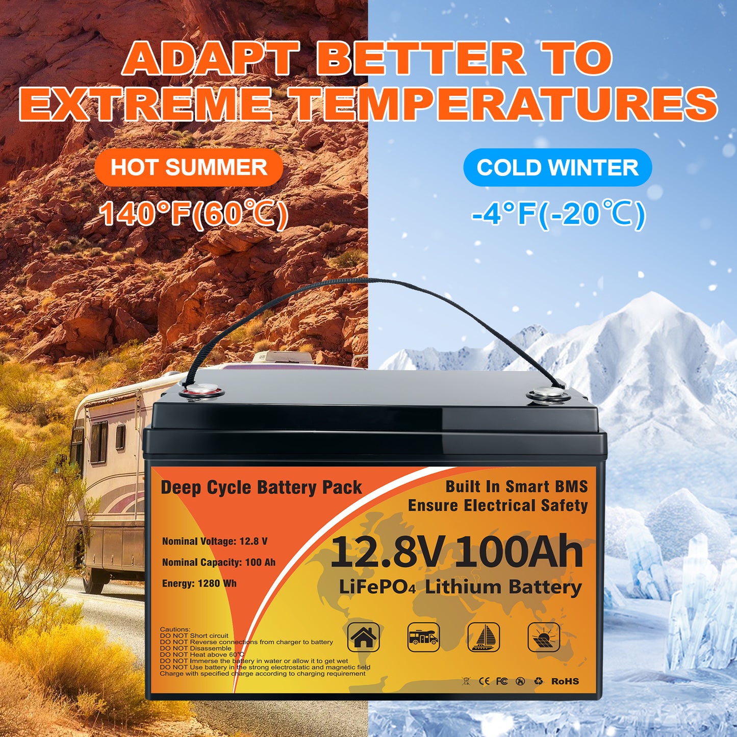 12V 100Ah Lithium Battery