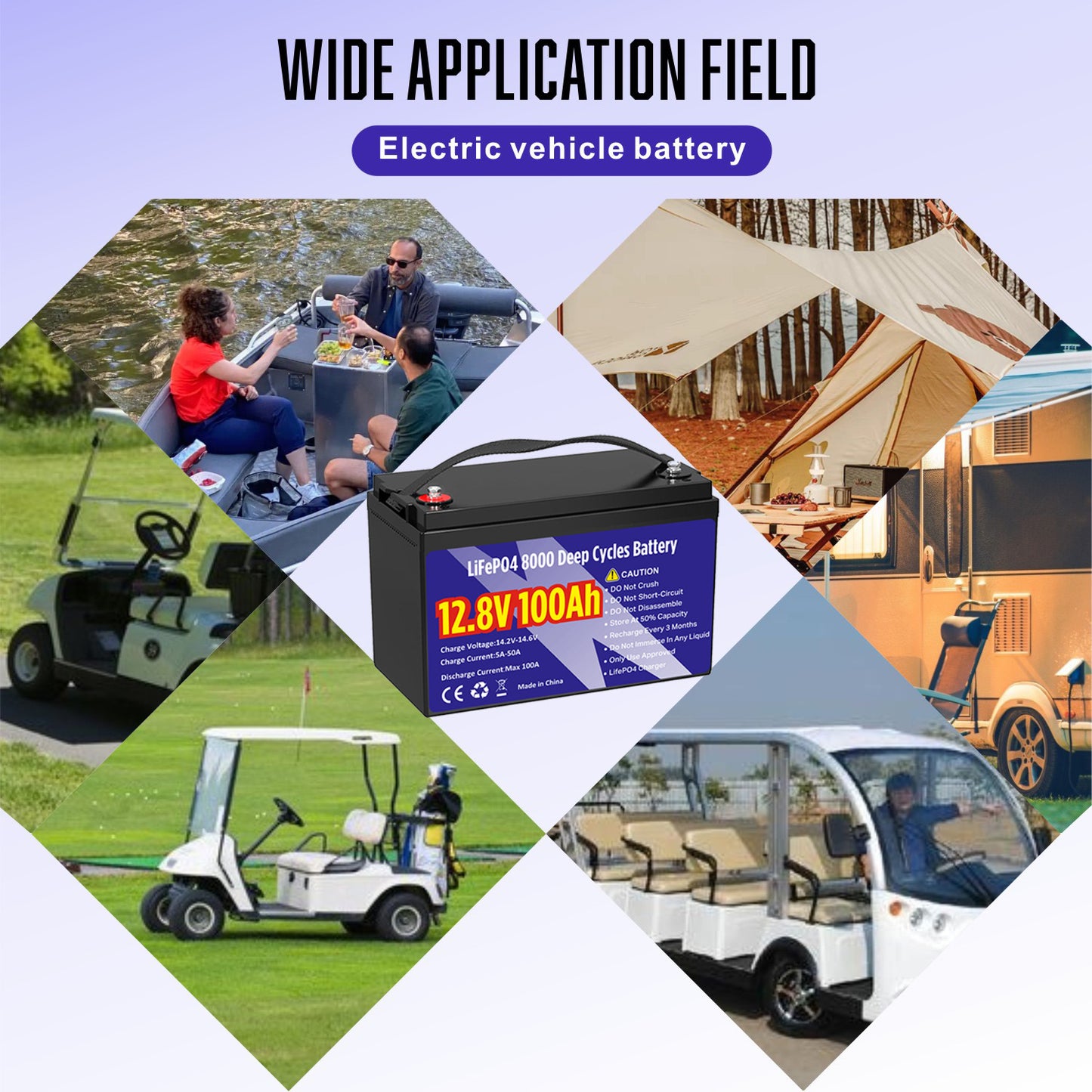 12V 100Ah 8000+ Cycle Times