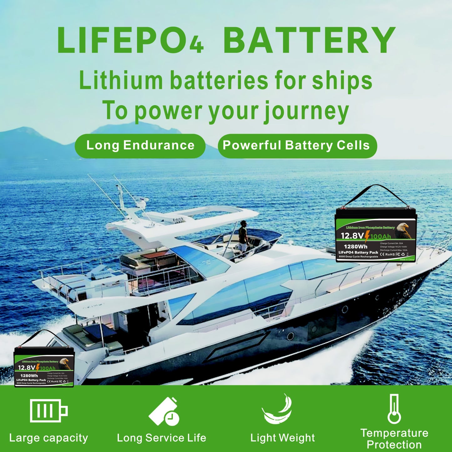 12V 100Ah LiFePO4 Lithium Battery Pro Max