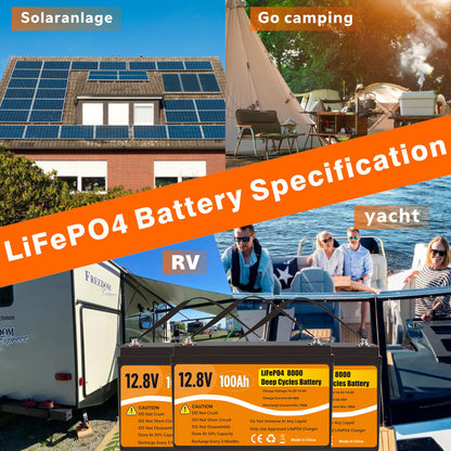 12V 100Ah for Home Solar System