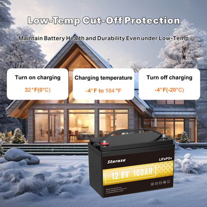12V 100Ah LiFePO4 Lithium Battery