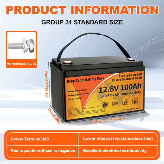 12V 100Ah Lithium Battery
